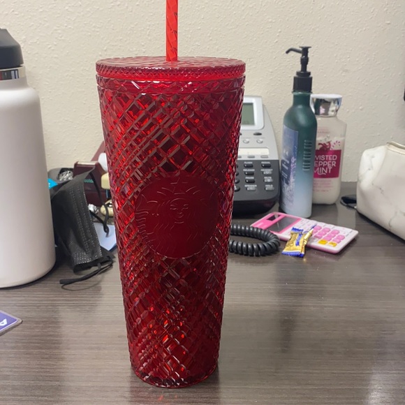 Starbucks Other - Starbucks red jeweled cold tumbler